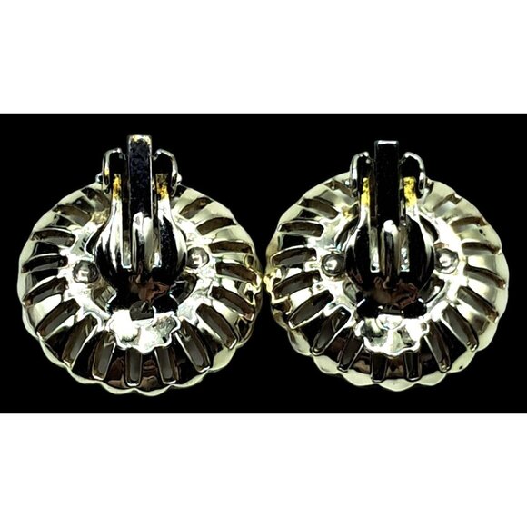 Weiss Rhinestone Brooch Earrings Jewelry Set Gold Tone Clear Stones Vintage Cost - Picture 9 of 11